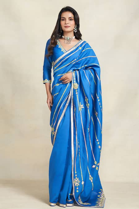 Gulabo by Abu Sandeep Gota Embroidered Saree 