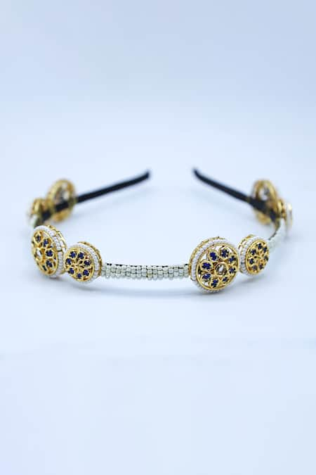 Foot Fuel Harmony Bloom Crystal & Bead Studded Hair Band 