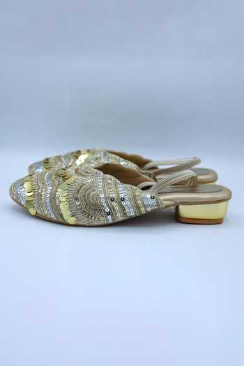 Foot Fuel Kaliaa Embellished Heel Mules 
