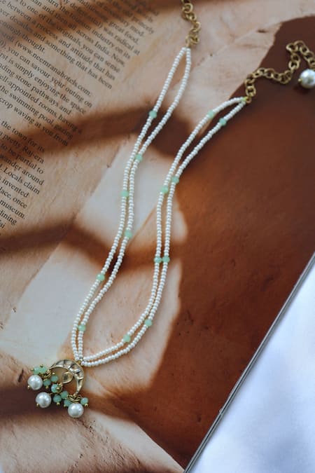 BSLVWG White Pearl Necklaces,Crystal Rhinestone India | Ubuy