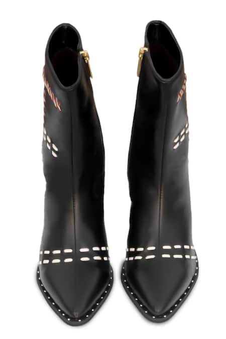 Shop_Sole House_Black Melody Handwoven Boots _at_Aza_Fashions