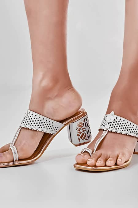 Sole House Cutwork Kolhapuri Block Heels 