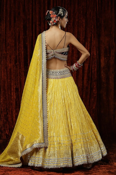 Shikhar Sharma Gota Work Lehenga Blouse Set 