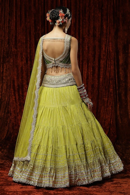 Shikhar Sharma Gota Border Embroidered Lehenga Set 