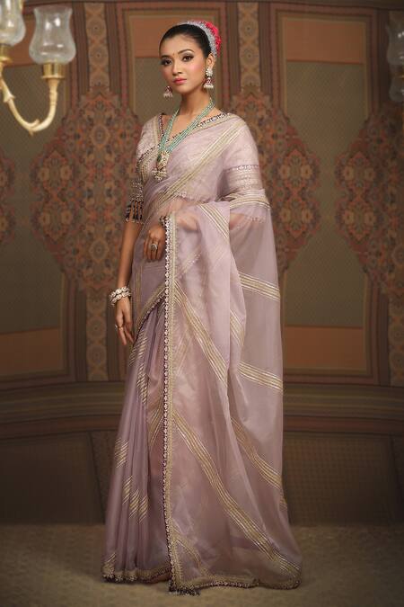 Buy Rani Saahiba Purple Leheriya Saree - Sarees for Women 19584220 | Myntra