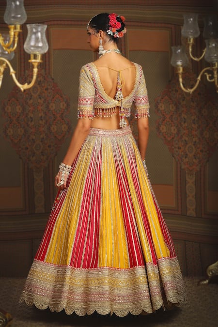 Shikhar Sharma Phulwari Embroidered Bridal Lehenga Set 