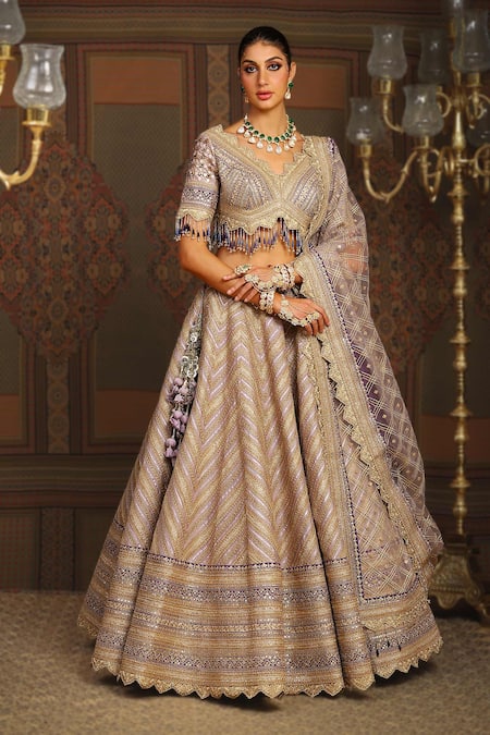 SHIKHAR SHARMA Grade Insignia Embroidered Bridal Lehenga Set 