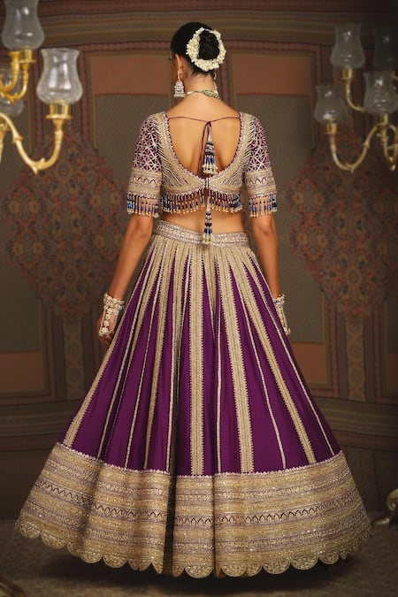 Shikhar Sharma Wisteria Vine Embroidered Bridal Lehenga Set 