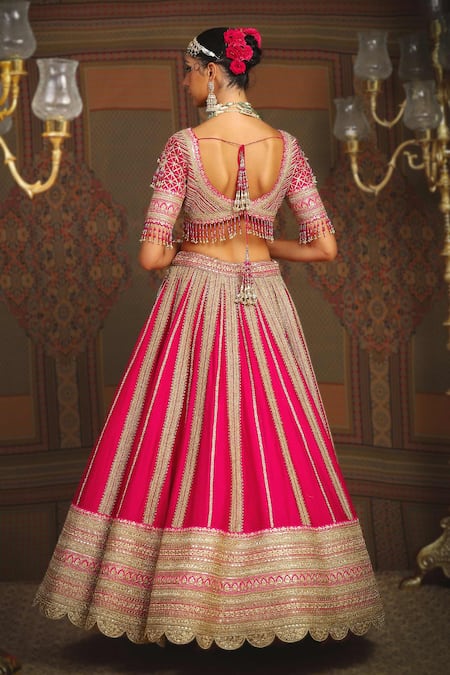 Shikhar Sharma Cypress Vine Embroidered Bridal Lehenga Set 