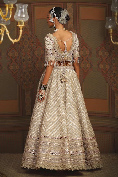 Shikhar Sharma Insignia Gota & Dori Embroidered Bridal Lehenga Set 