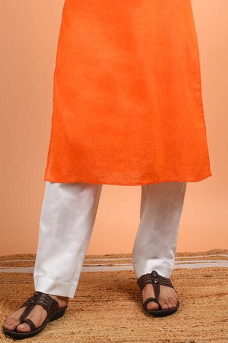 Kalp Orange Cotton Embroidery Mandala Marvel Kurta Set Online at Aza Fashions Kalp_Orange Cotton Embroidery Mandala Marvel Kurta Set _Online_at_Aza_Fashions