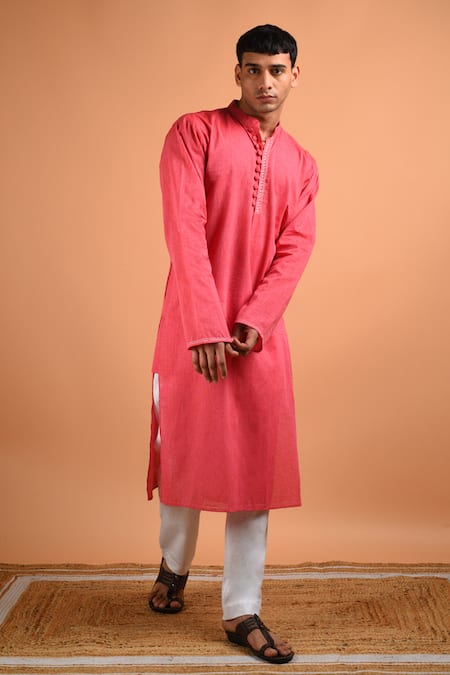 Kalp Rose Radiance Cotton Kurta Set 