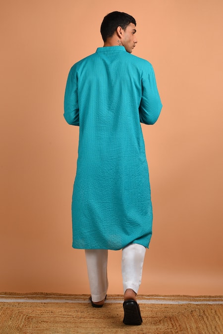 Kalp Aqua Tapestry Cotton Kurta Set 