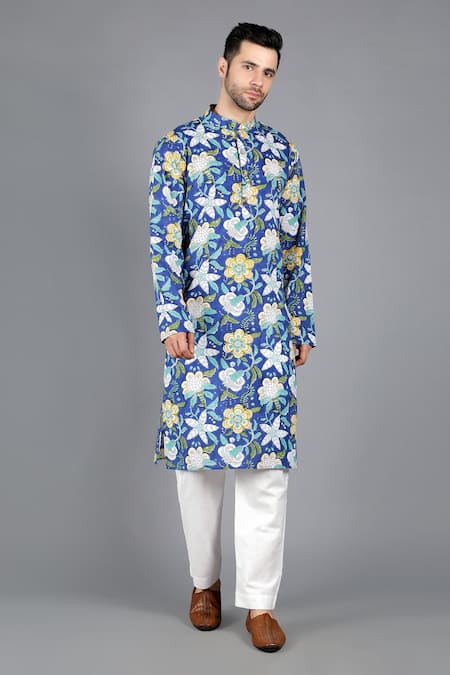Kalp Breath Of Blooms Hand Block Print Kurta Set 