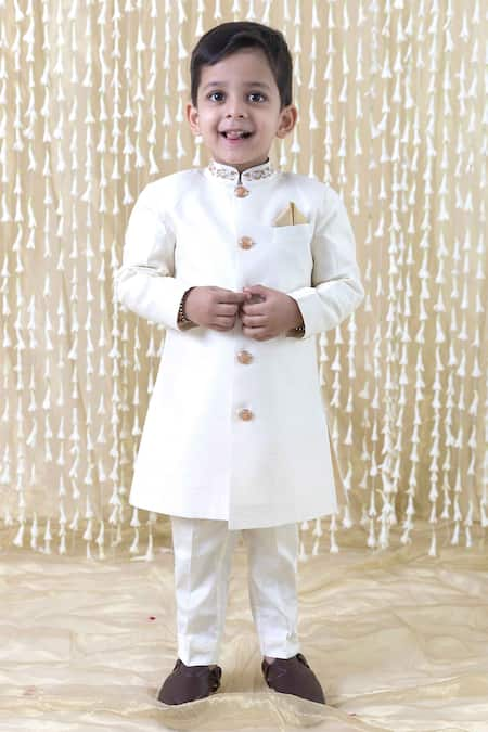 Tiber Taber Solid Sherwani Pant Set 