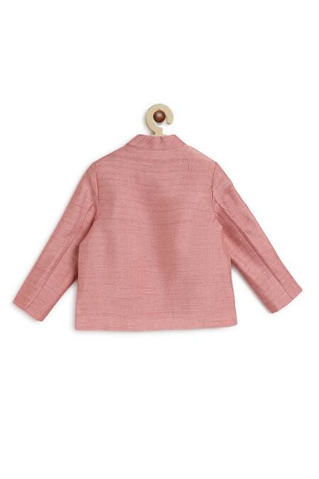 Buy Tiber Taber Pink Silk, Cotton Zari Floral Embroidered Bandhgala Online at Aza Fashions Buy_Tiber Taber_Pink Silk, Cotton Zari Floral Embroidered Bandhgala _Online_at_Aza_Fashions