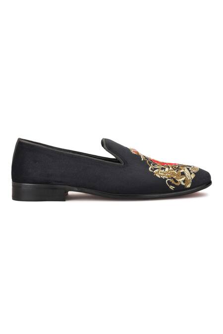 Shutiq Black Embellished Medallion Shoes Online at Aza Fashions Shutiq_Black Embellished Medallion Shoes _Online_at_Aza_Fashions