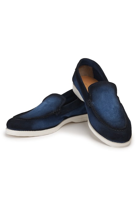 Shutiq Blue Matte Denim Sneakers 