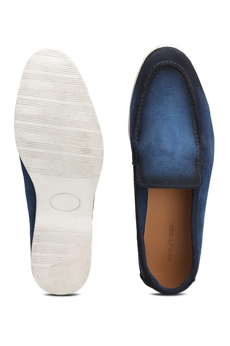 Shop Shutiq Blue Matte Denim Sneakers at Aza Fashions Shop_Shutiq_Blue Matte Denim Sneakers _at_Aza_Fashions