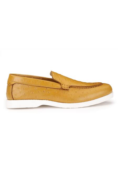 Shutiq Yellow Textured Otimo Ostrich Shoes Online at Aza Fashions Shutiq_Yellow Textured Otimo Ostrich Shoes _Online_at_Aza_Fashions