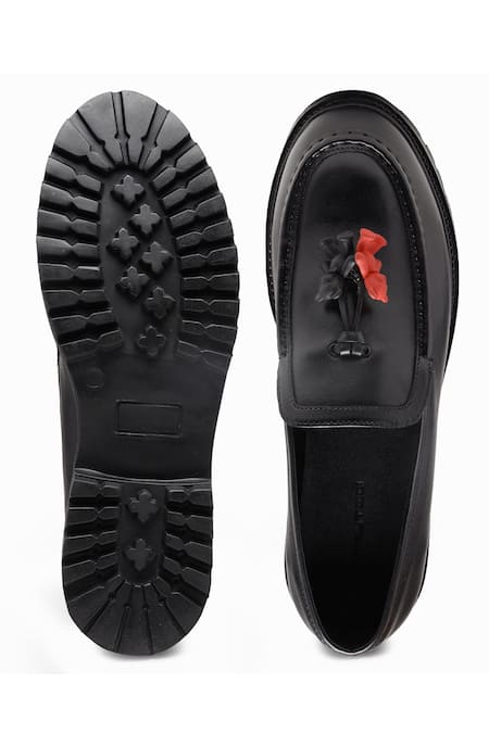 Shop_Shutiq_Black Embellished Teddy Shoes _at_Aza_Fashions