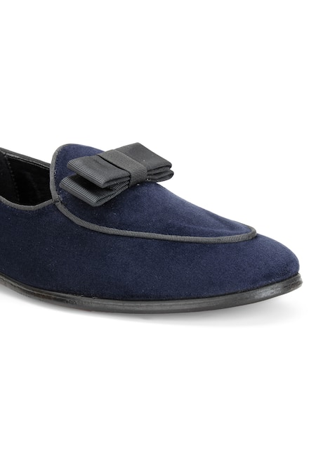 Shop_Shutiq_Blue Batwing Velvet Shoes _Online_at_Aza_Fashions