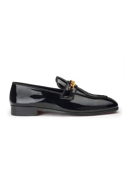Buy_Shutiq_Black Chain Catena Bar Embellished Shoes _Online_at_Aza_Fashions