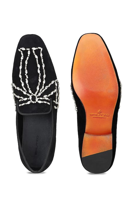 Shop Shutiq Black Stone Dazzlette Embellished Shoes at Aza Fashions Shop_Shutiq_Black Stone Dazzlette Embellished Shoes _at_Aza_Fashions