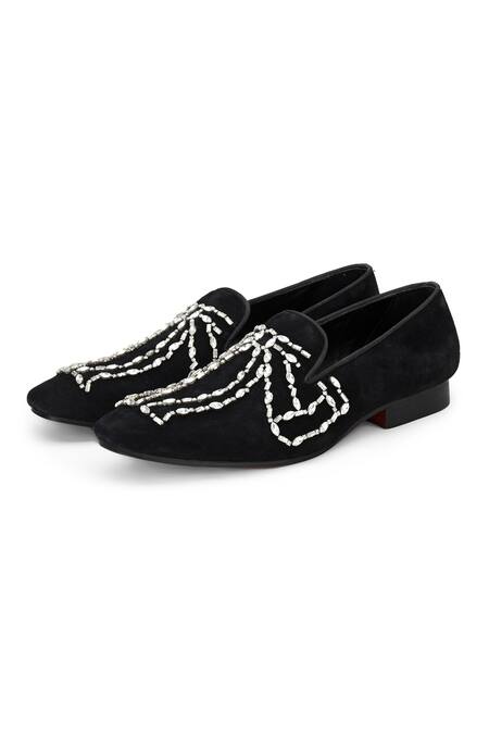 Shop Shutiq Black Stone Dazzlette Embellished Shoes Online at Aza Fashions Shop_Shutiq_Black Stone Dazzlette Embellished Shoes _Online_at_Aza_Fashions