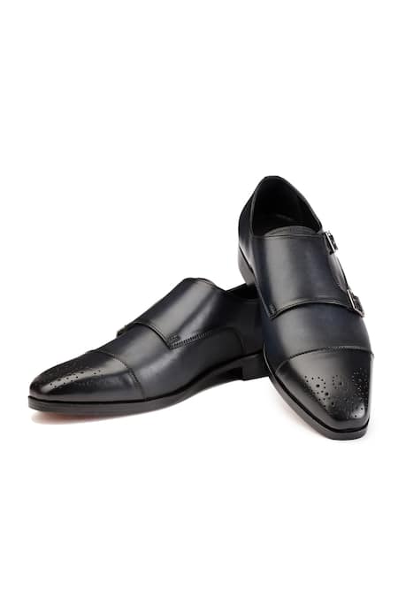 SHUTIQ Enzo Double Monk Brogue Pattern Shoes 