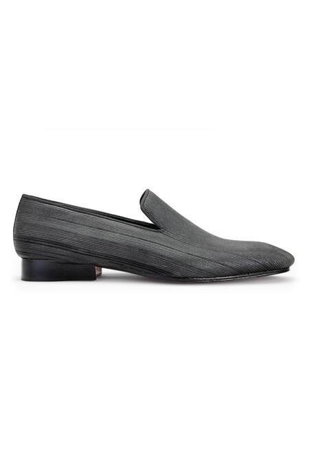 Shutiq_Black Eric Stripe Pattern Shoes _Online_at_Aza_Fashions