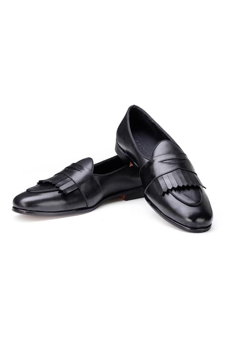 SHUTIQ Abete Coal Leather Shoes 