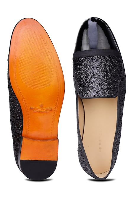 Shop Shutiq Black Alfari Coal Shimmer Shoes at Aza Fashions Shop_Shutiq_Black Alfari Coal Shimmer Shoes _at_Aza_Fashions