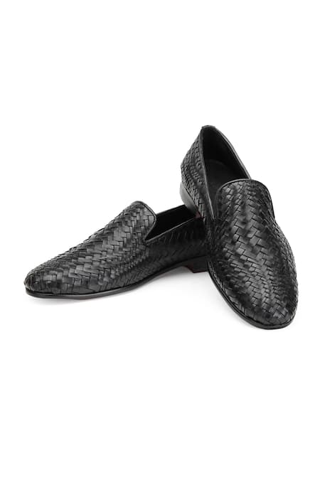 SHUTIQ Barek Coal Leather Loafers 