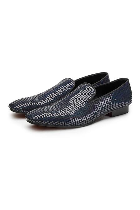 Shutiq Grey Jackson Textured Suede Slip On Shoes Online at Aza Fashions Shutiq_Grey Jackson Textured Suede Slip On Shoes _Online_at_Aza_Fashions