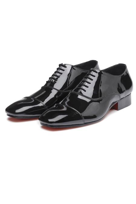 Buy Shutiq Black Jixi Patent Leather Lace Up Shoes Online at Aza Fashions Buy_Shutiq_Black Jixi Patent Leather Lace Up Shoes _Online_at_Aza_Fashions