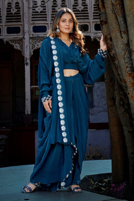 Buy Fabindia Aqua Blue Printed Dhoti Pants for Women's Online @ Tata CLiQ