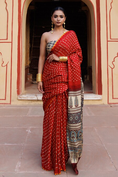 Bengali Saree Red and White | Pure Cotton Silk Saree With Red White Garad  Silk