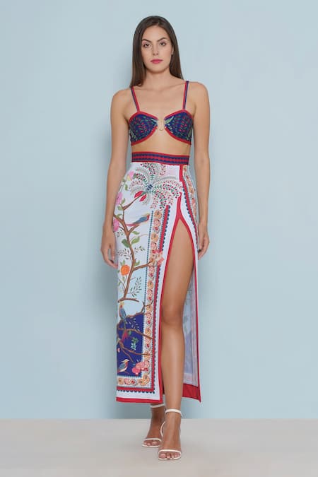 Limerick by Abirr N' Nanki Kyle Floral Print Slit Skirt 