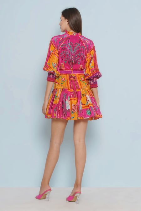 Limerick By Abirr N' Nanki Riley Floral Mosaic Print Dress