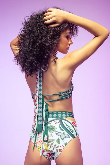 Limerick By Abirr N' Nanki Rise Floral Vine Print Bikini Set 