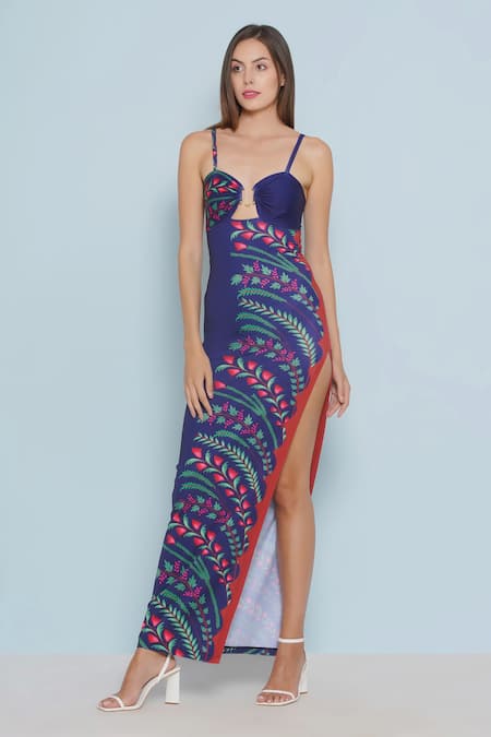 Limerick By Abirr N' Nanki Ryn Floral Print Strappy Dress