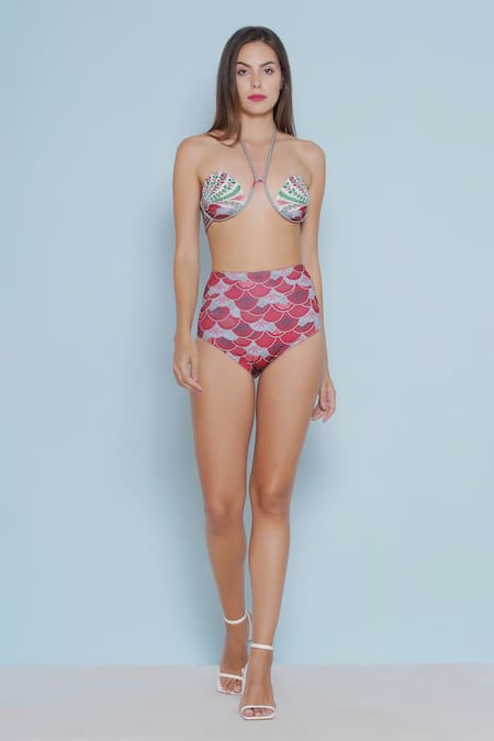 Limerick by Abirr N' Nanki Samar Printed Cut-Out Bikini Set 