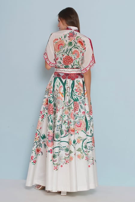 Limerick By Abirr N' Nanki Crysal Floral Chintz Print Skirt 