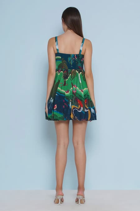 Limerick By Abirr N' Nanki Jes Botanical Print Dress