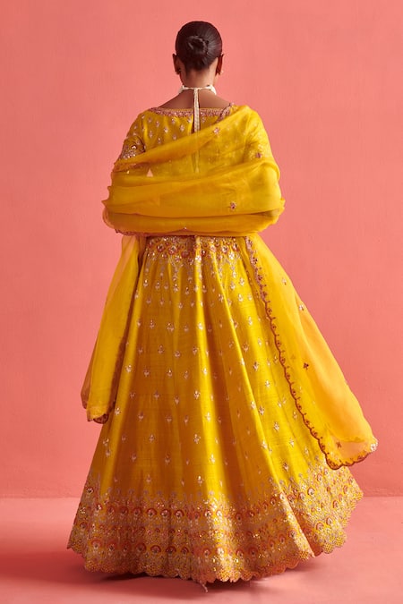 Aarti Sethia Amaryllis Embroidered Bridal Lehenga Set 