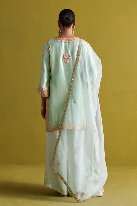 Aarti Sethia Ambrosia Fleur Gota Embroidered Kurti Palazzo Set 