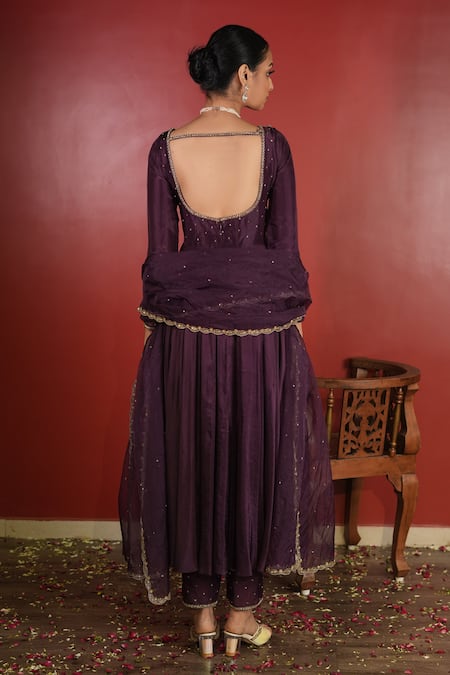 Enamour By Radha Embroidered Yoke Pleated Anarkali Set 