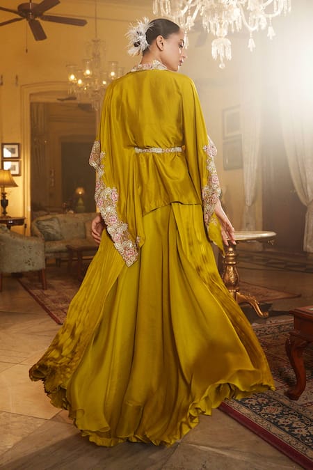 Nehha Nhata Hand Embroidered Kaftan & Skirt Set 