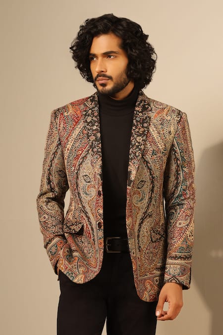 DUSALA Raj Floral Woven Jacket 